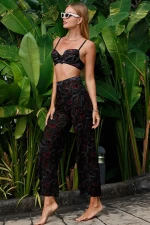 Costum de Baie Dama 3 Piese SD-1209 Negru » meishop.life