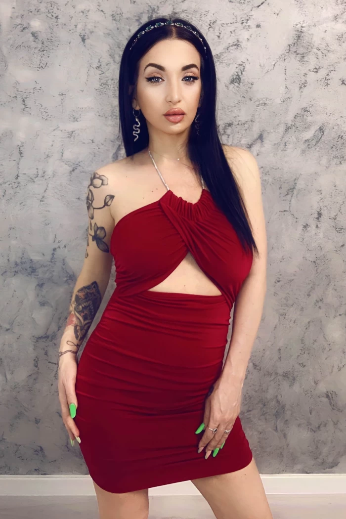 Rochie Dama 003 Visiniu » meishop.life