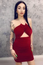 Rochie Dama 003 Visiniu » meishop.life
