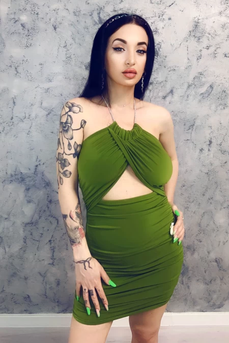 Rochie Dama 003 Verde inchis » meishop.life