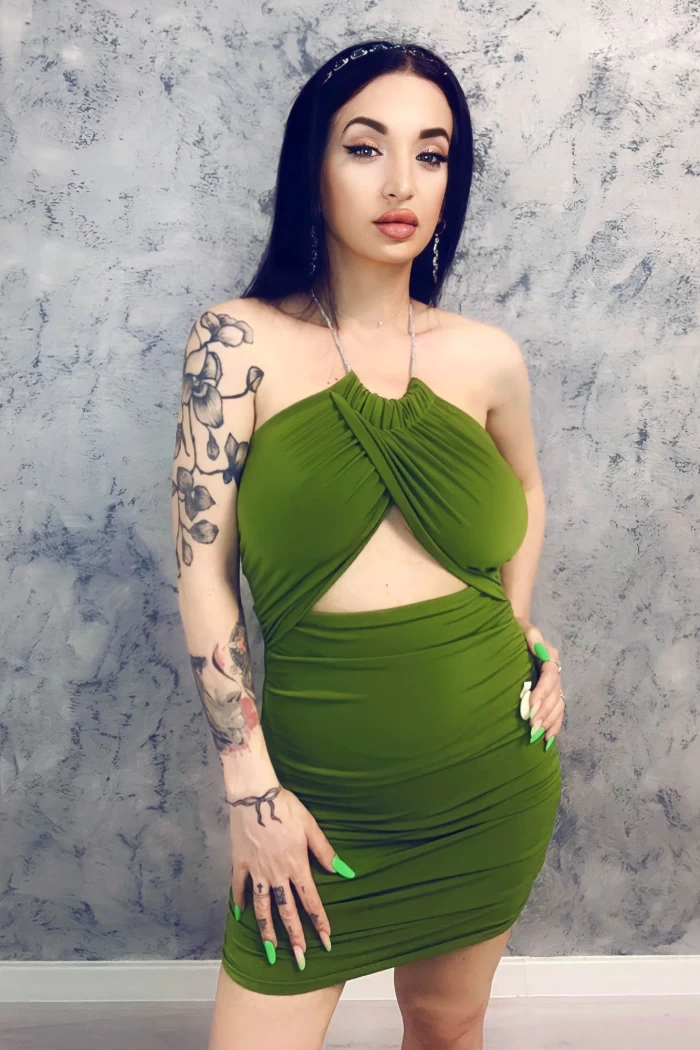 Rochie Dama 003 Verde inchis » meishop.life
