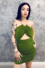 Rochie Dama 003 Verde inchis » meishop.life