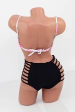 Costum de Baie Dama 2 Piese F28 Alb-Negru » meishop.life