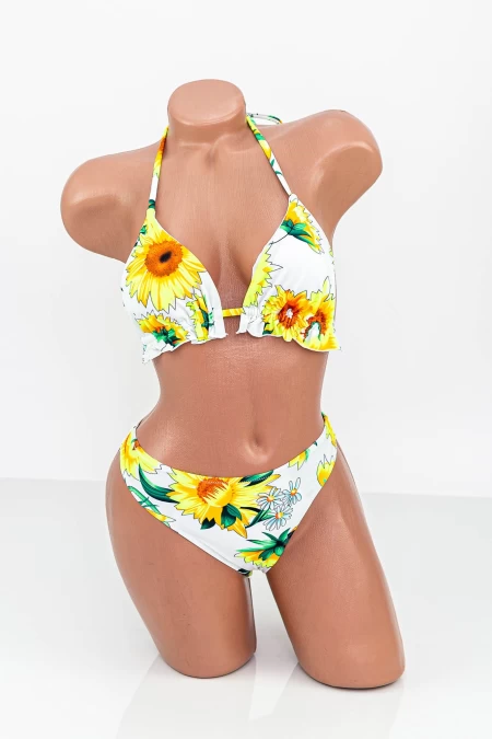 Costum de Baie Dama 2 Piese F35-1 Alb » meishop.life