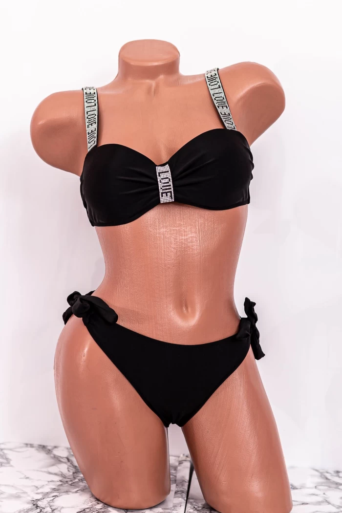 Costum de Baie Dama 2 Piese B24-4 Negru » meishop.life