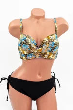 Costum de Baie Dama 2 Piese L225 Leopard-Albastru » meishop.life