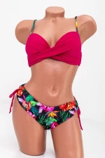 Costum de Baie Dama 2 Piese H20-2 Visiniu-Negru » meishop.life