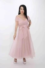 Rochie Dama RM3079 Roz Pudra » meishop.life