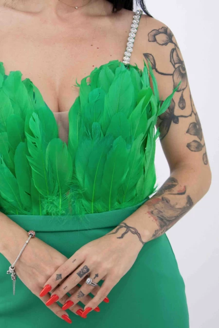 Rochie Dama R2308 Verde » meishop.life