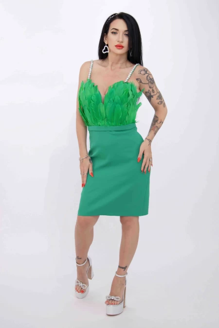 Rochie Dama R2308 Verde » meishop.life