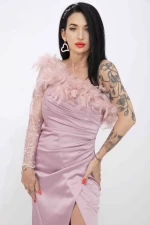 Rochie Dama R5016 Roz » meishop.life