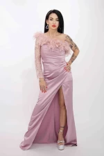Rochie Dama R5016 Roz » meishop.life
