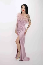 Rochie Dama R5016 Roz » meishop.life