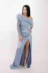 Rochie Dama R5016 Albastru Kikiriki