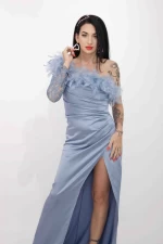 Rochie Dama R5016 Albastru » meishop.life