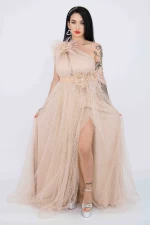 Rochie Dama R5018 Bej » meishop.life