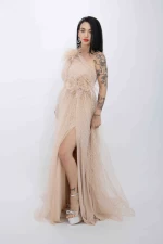 Rochie Dama R5018 Bej » meishop.life