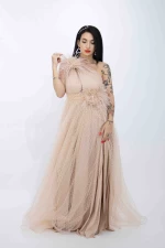 Rochie Dama R5018 Bej » meishop.life