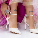 Pantofi stiletto 3DC17 Argintiu » meishop.life