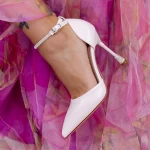 Pantofi stiletto 3DC15 Bej deschis » meishop.life