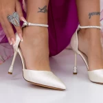 Pantofi stiletto 3DC15 Auriu » meishop.life
