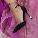 Pantofi stiletto 3DC15 Negru » meishop.life