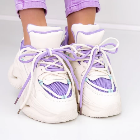 Pantofi Sport Dama cu Platforma 2150 Mov » meishop.life