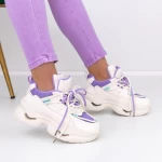 Pantofi Sport Dama cu Platforma 2150 Mov » meishop.life