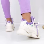 Pantofi Sport Dama cu Platforma 2150 Mov » meishop.life