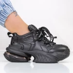 Pantofi Sport Dama cu Platforma 9915 Negru » meishop.life
