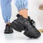 Pantofi Sport Dama cu Platforma 9915 Negru » meishop.life
