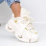 Pantofi Sport Dama cu Platforma 2150 Bej » meishop.life