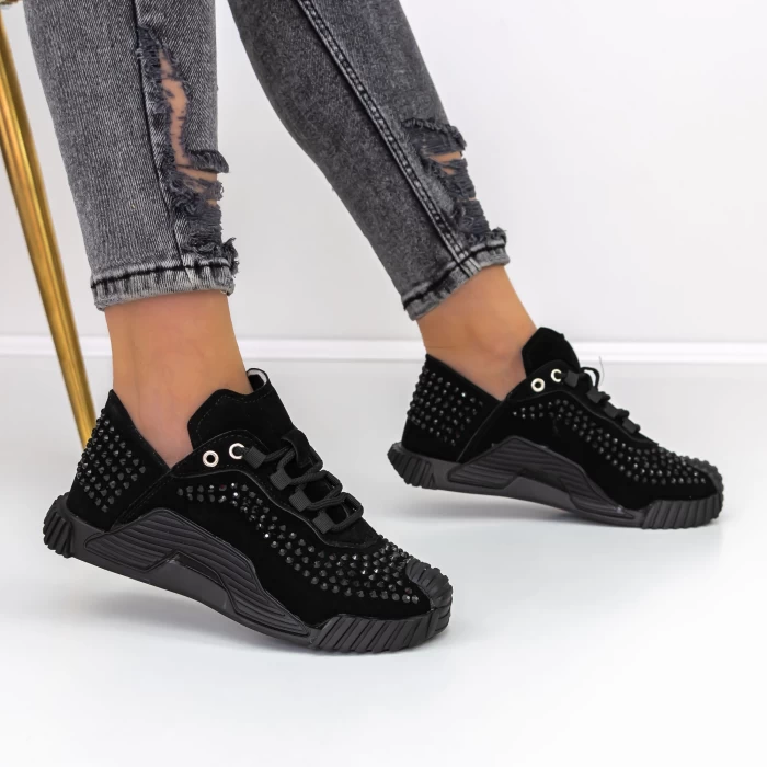 Pantofi Sport Dama 3WL9 Negru-Negru » meishop.life