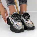 Pantofi Sport Dama cu Platforma 667 Negru » meishop.life
