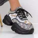 Pantofi Sport Dama cu Platforma 667 Negru » meishop.life
