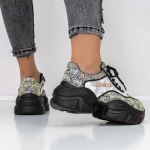 Pantofi Sport Dama cu Platforma 667 Negru » meishop.life