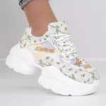 Pantofi Sport Dama cu Platforma 667 Alb » meishop.life