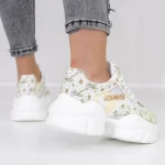 Pantofi Sport Dama cu Platforma 667 Alb » meishop.life