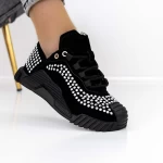 Pantofi Sport Dama 3WL9 Negru-Alb » meishop.life