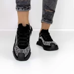 Pantofi Sport Dama 3WL9 Negru-Alb » meishop.life