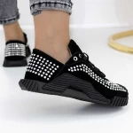Pantofi Sport Dama 3WL9 Negru-Alb » meishop.life