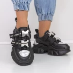 Pantofi Sport Dama cu Platforma D10 Negru » meishop.life