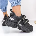 Pantofi Sport Dama cu Platforma D10 Negru » meishop.life