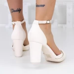 Pantofi cu Toc gros 3XKK18 Bej » meishop.life