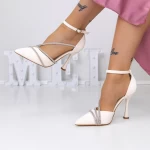 Pantofi Stiletto 3XKK22 Bej » meishop.life