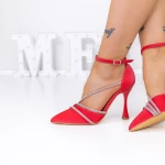 Pantofi Stiletto 3XKK22 Rosu » meishop.life