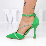 Pantofi Stiletto 3XKK22 Verde » meishop.life