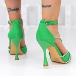 Pantofi Stiletto 3XKK22 Verde » meishop.life