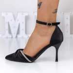 Pantofi cu Toc subtire 3XKK11 Negru » meishop.life