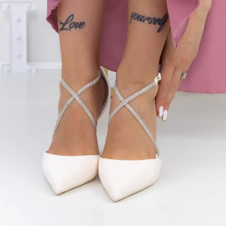 Pantofi Stiletto 3XKK15 Bej » meishop.life